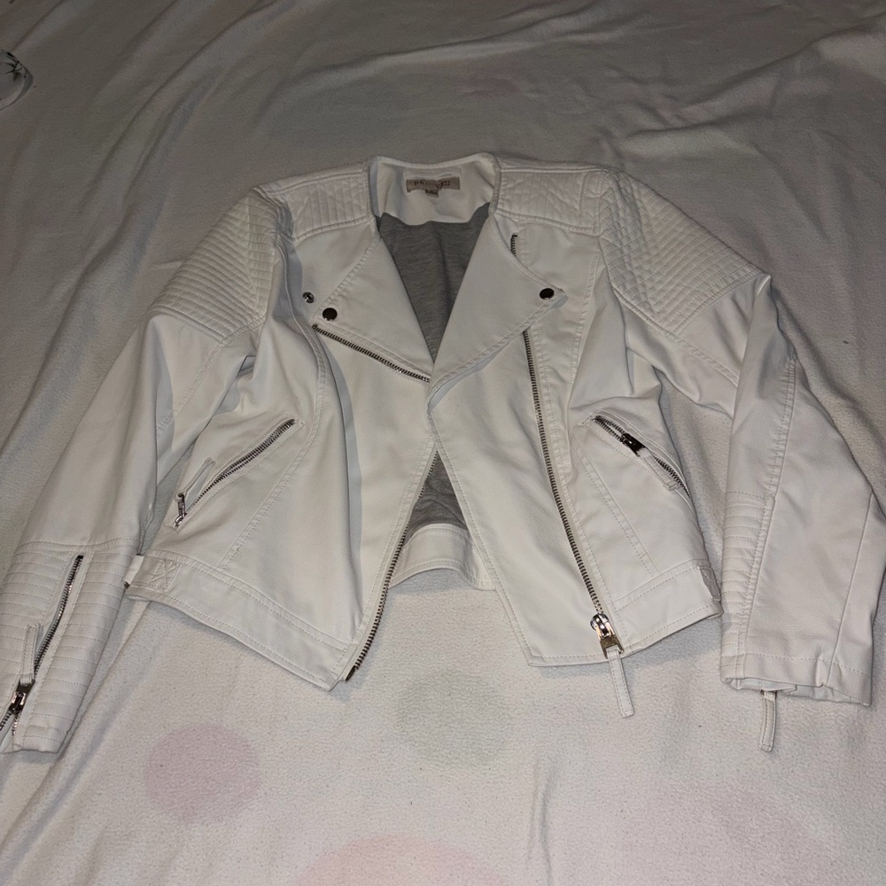 White faux leather Jacket - Women